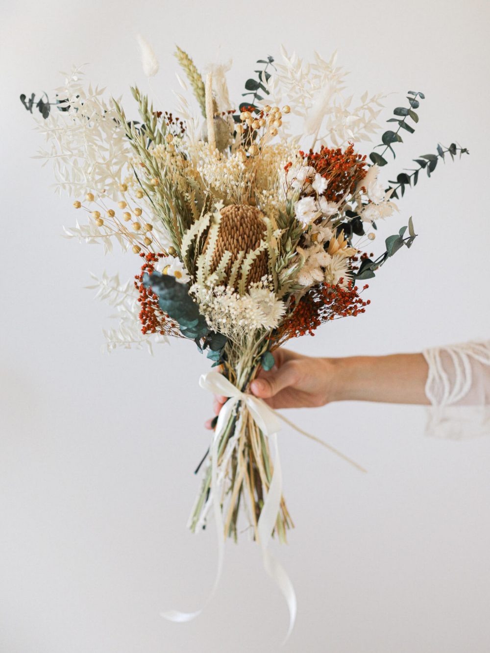 Šopek iz suhega cvetja / boho love