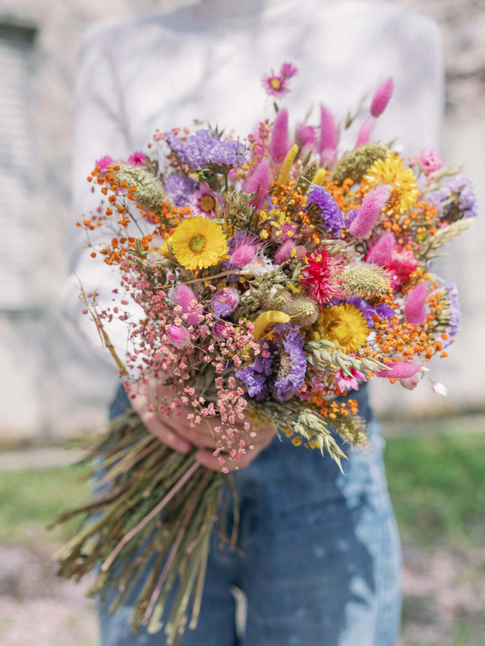 Šopek iz suhega cvetja / rainbow blossoms