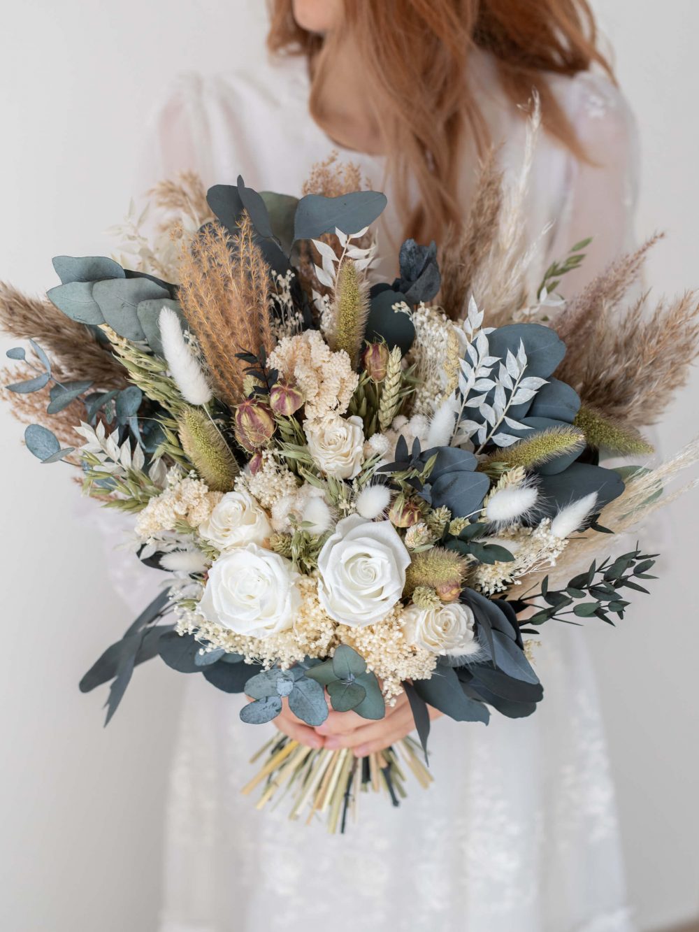 Poročni šopek iz suhega cvetja / Olivia