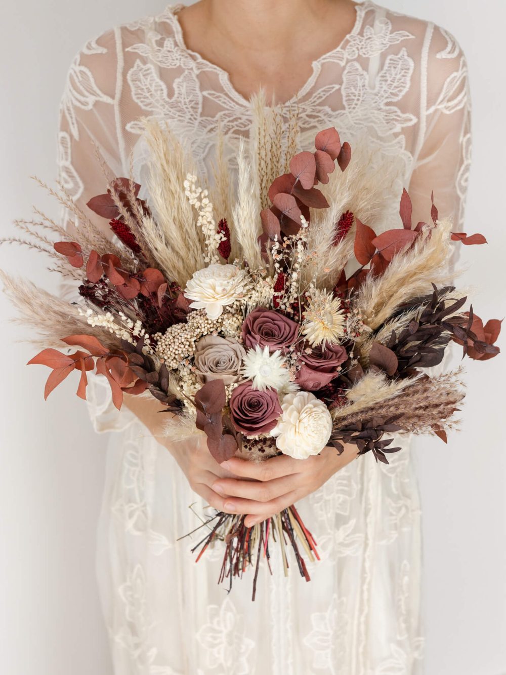 Poročni šopek iz suhega cvetja / Charlotte