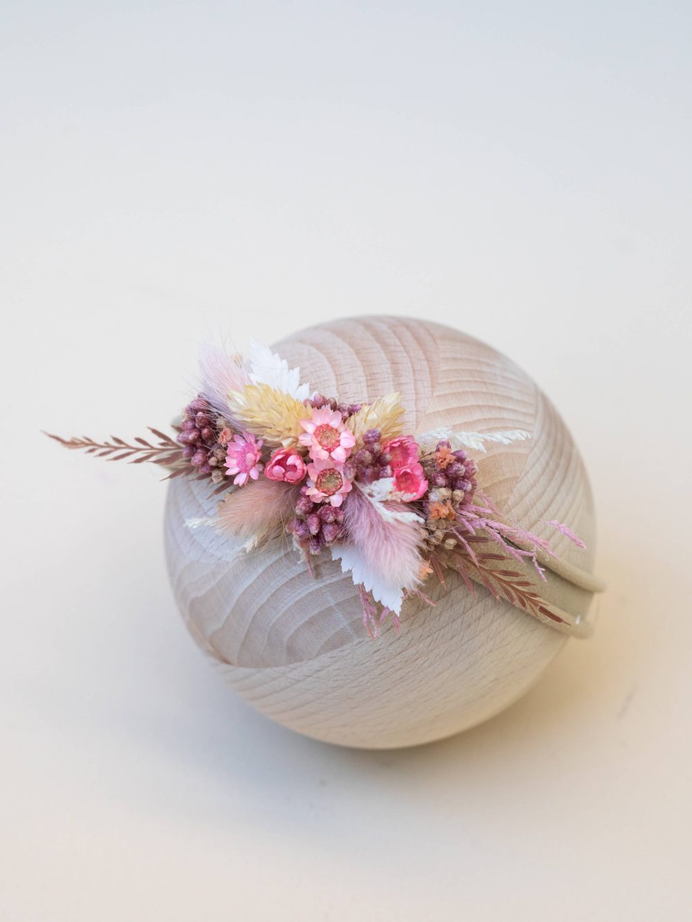 Cvetlični naglavni trak za novorojenčke - Soft Mauve