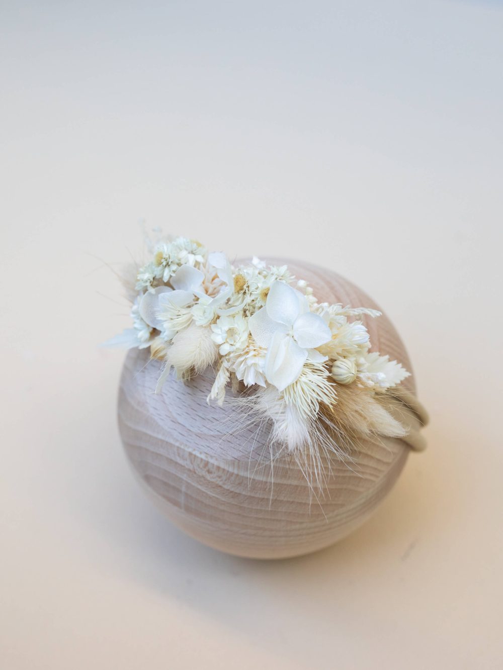 Cvetlični naglavni trak za novorojenčke - White Love