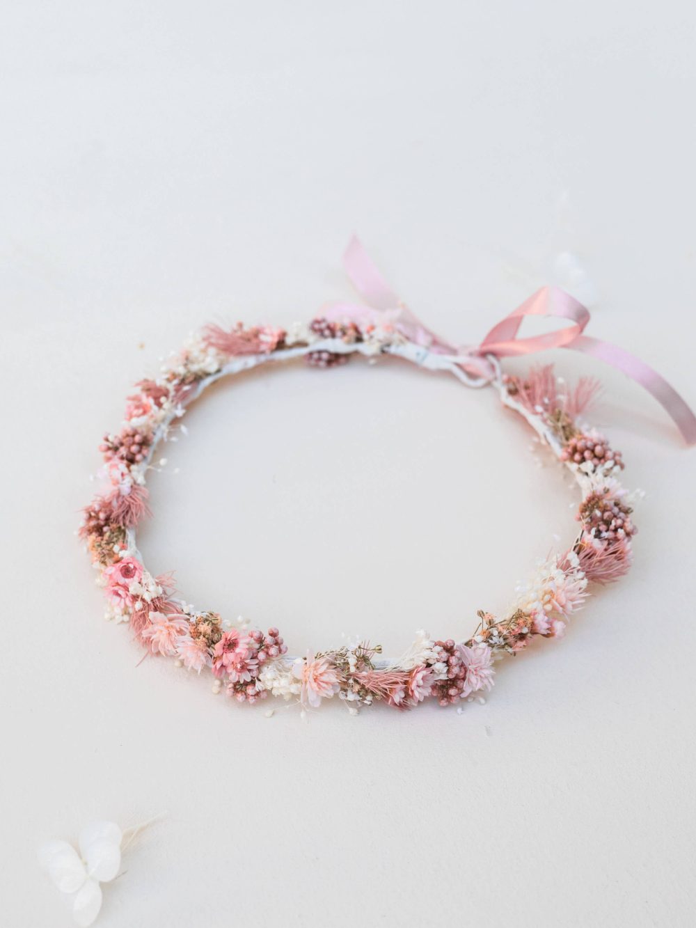 Lasni cvetlični venček - Pastel Pink