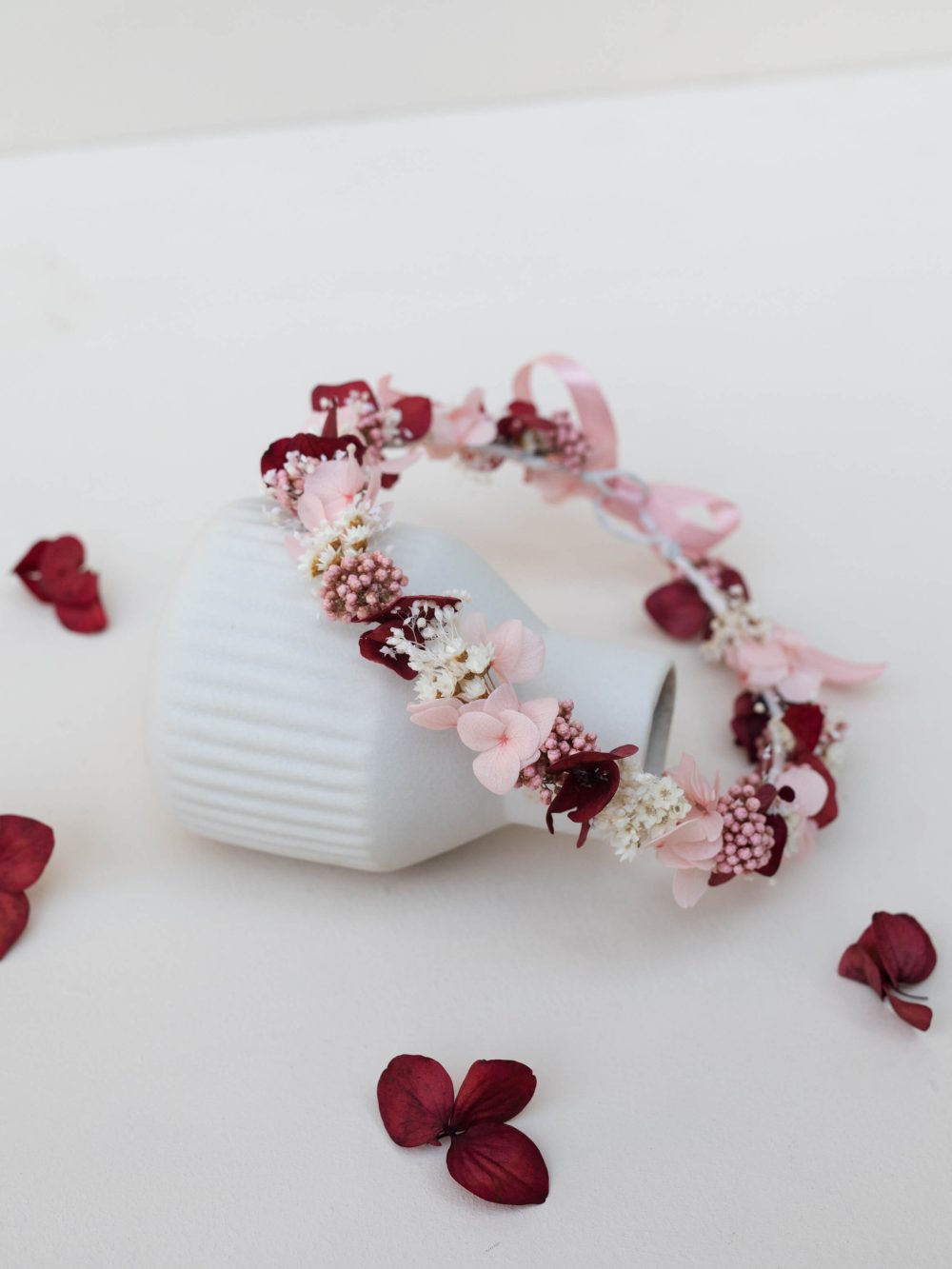 Lasni cvetlični venček - Pink Berry